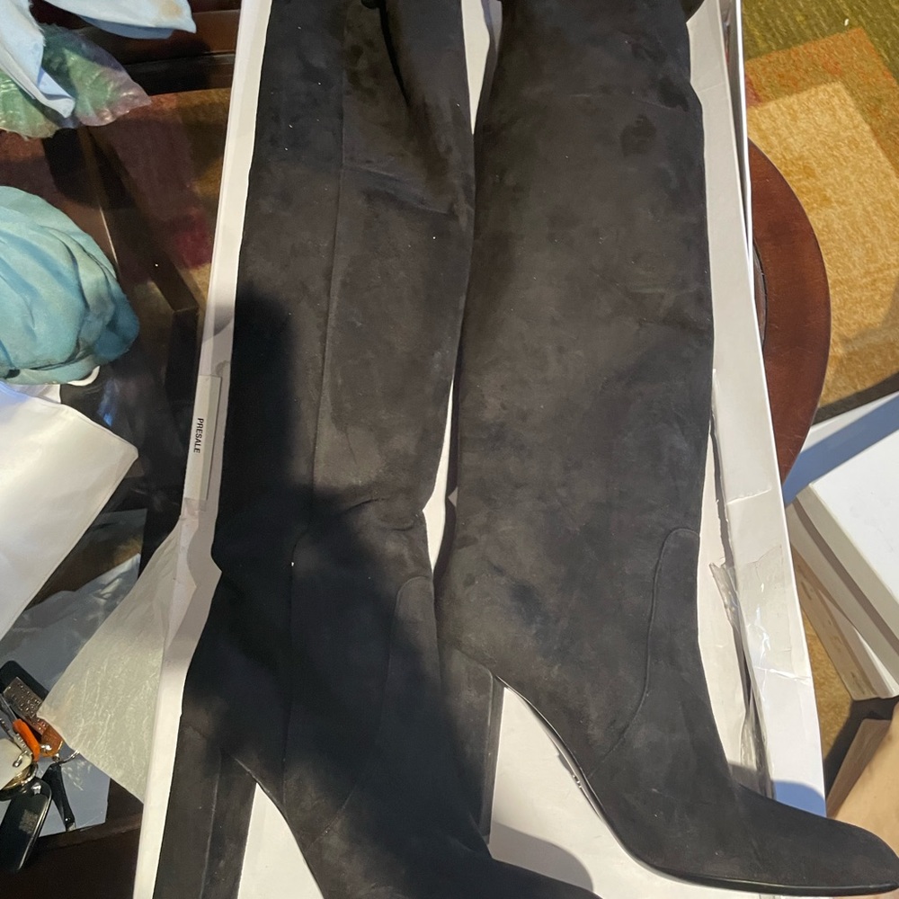 Gently Worn (Once)with Dust Bag Christian Dior Charms Suede Over the Knee Boots
